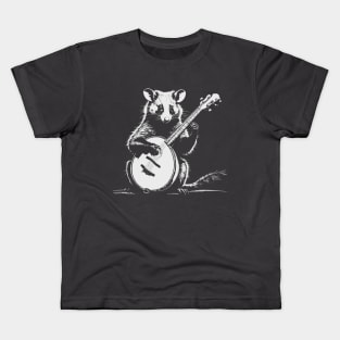 Opossum Playing Banjo Kids T-Shirt